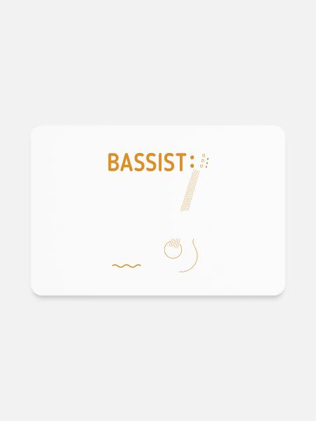 Bassist Like A Guitarist - Rectangle Magnet - white - Front