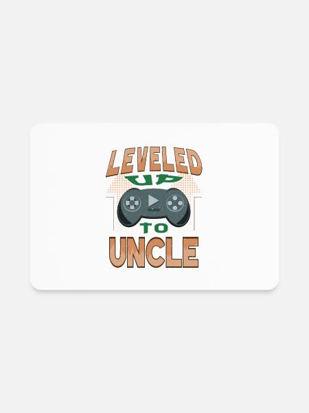 Leveled Up To Uncle Gaming Console - Rectangle Magnet - white - Front