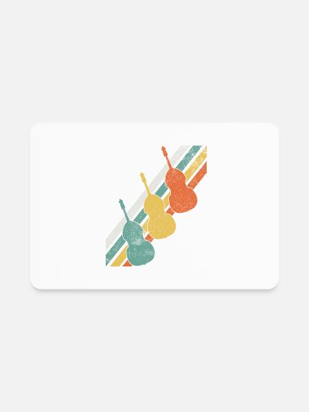 Double Bass Bassist Double Bass Player - Rectangle Magnet - white - Front