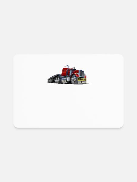Cartoon oversize load transporter hippie - Rectangle Magnet - white - Front