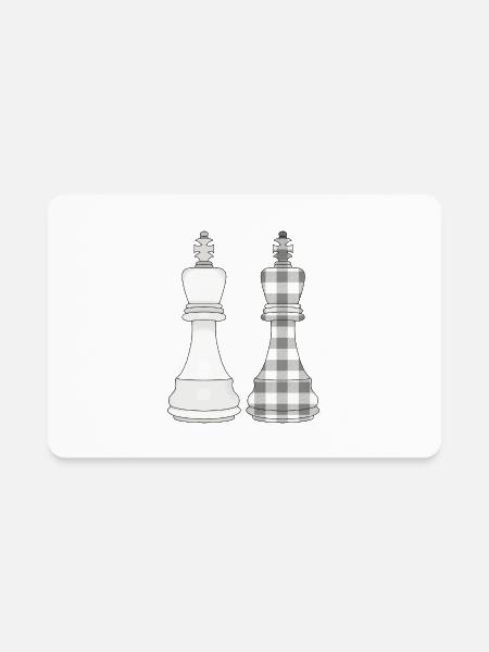 Game On Chess Playing Chess - Rectangle Magnet - white - Front