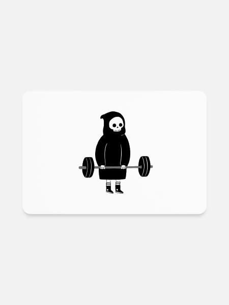 deadlift - Rectangle Magnet - white - Front