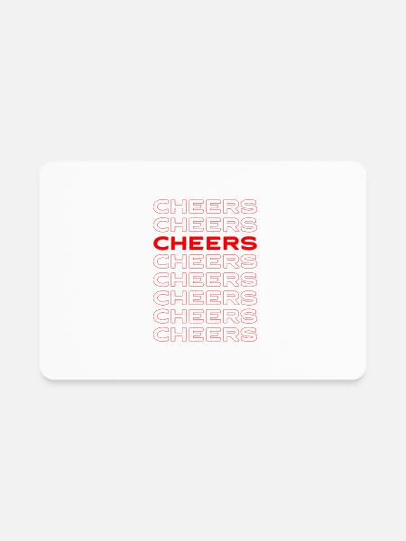 Cheers Outline - Rectangle Magnet - white - Front