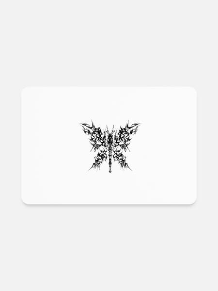 butterfly awesome classic tatoo - Rectangle Magnet - white - Front