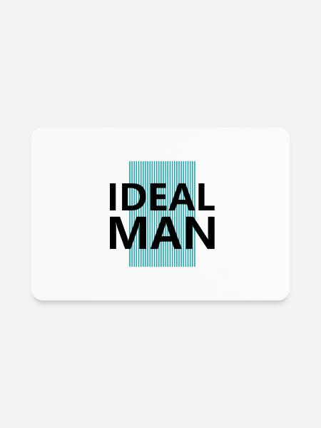 IDEAL MAN - Rectangle Magnet - white - Front