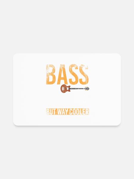 Bass Guitar Player Bassist Bass Guitar - Rectangle Magnet - white - Front