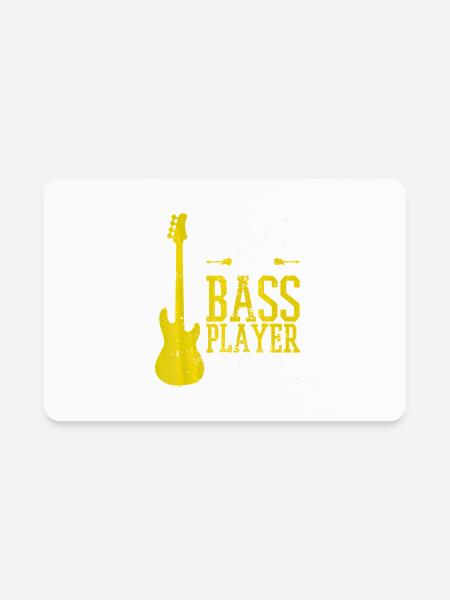 Relax The Bass Player Is Here Funny Bassist - Rectangle Magnet - white - Front