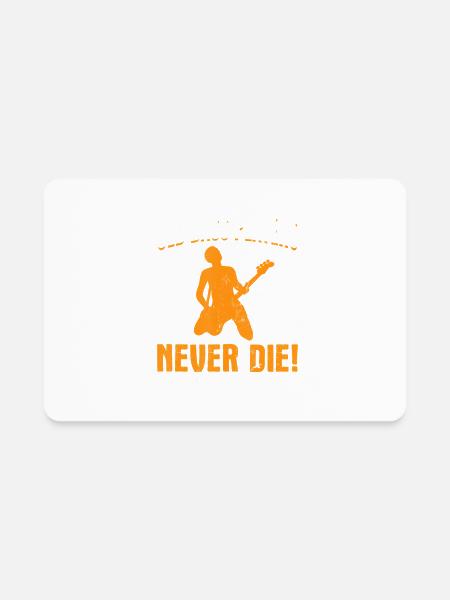 Old Bass Players Never Die Bassist Bass Guitar - Rectangle Magnet - white - Front