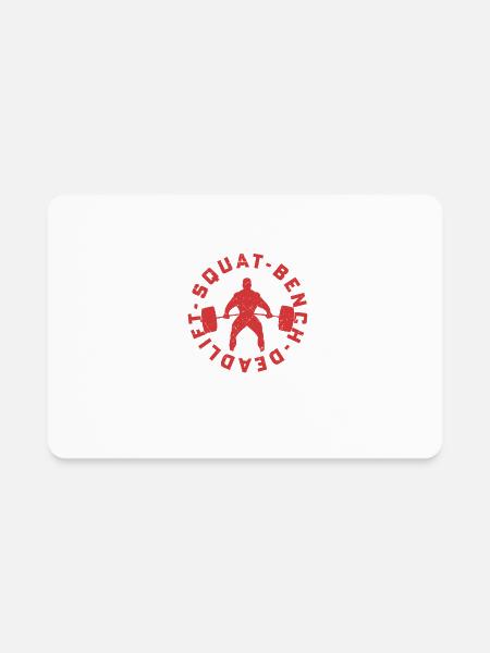 Squat, Bench, Deadlift, Repeat Training Weight Lif - Rectangle Magnet - white - Front
