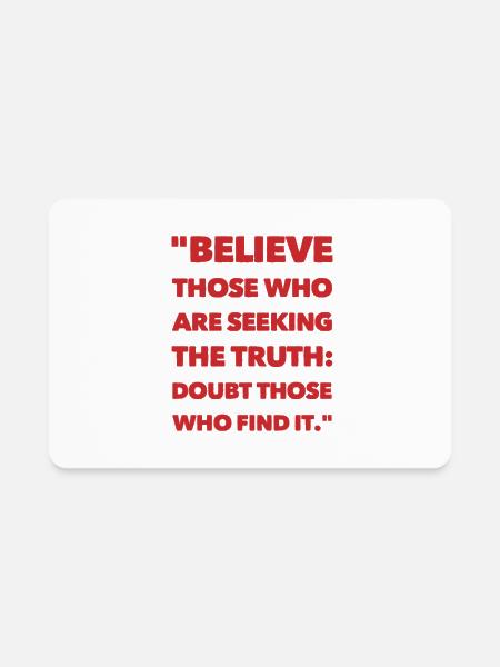 Seek the truth - Rectangle Magnet - white - Front