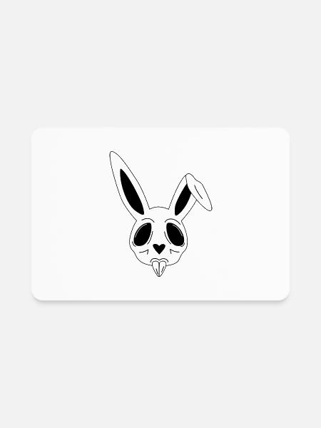 Easter Bunny Skull - Rectangle Magnet - white - Front