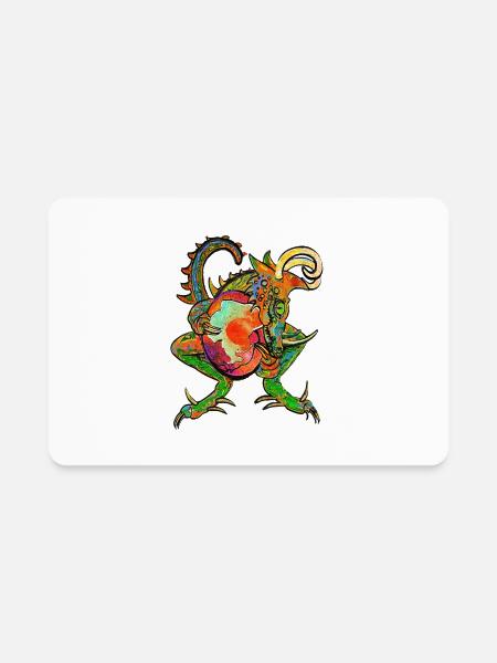 Fantasy Dragon Egg - Rectangle Magnet - white - Front