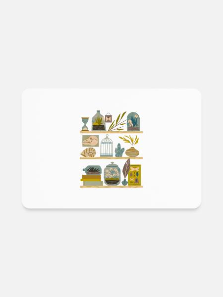 The Naturalist s Collection - Rectangle Magnet - white - Front