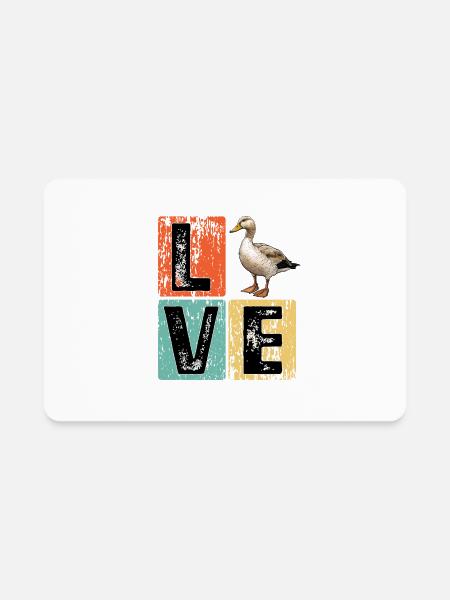 Retro Duck Hunting Duck Birds Lover Duck Hunter - Rectangle Magnet - white - Front