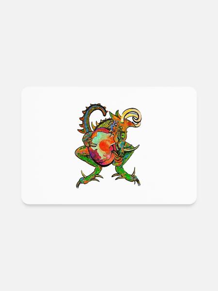 Fantasy Dragon Egg - Rectangle Magnet - white - Front
