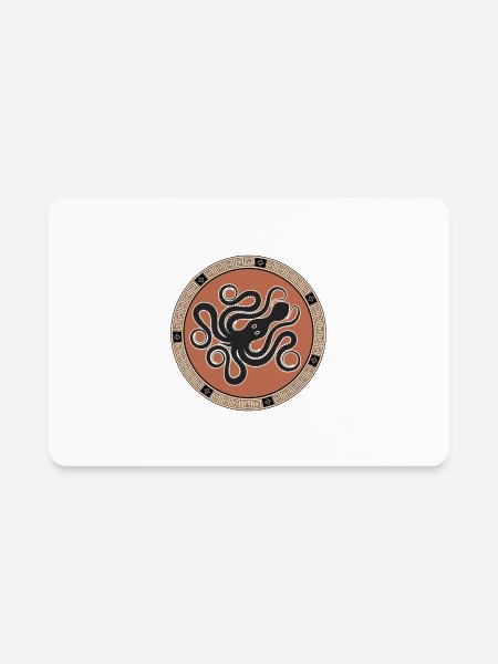 Ancient Greek Octopus - Rectangle Magnet - white - Front