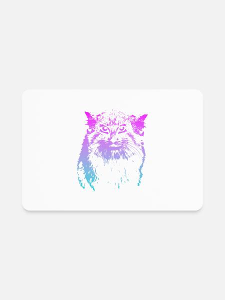Pallas Cat Purple - Rectangle Magnet - white - Front