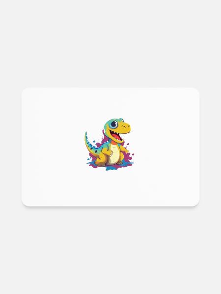 Cheerful Camarasaurus: Cheerful and Playful Dinosa - Rectangle Magnet - white - Front