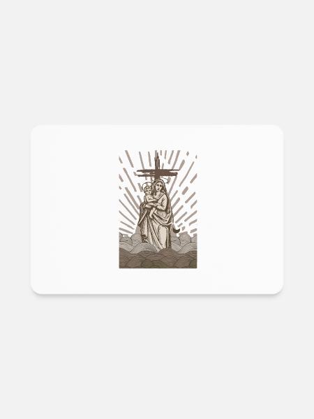 Star of the Sea Stella Maris Art - Rectangle Magnet - white - Front