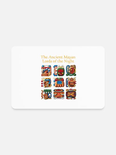 Ancient Mayan Glyphs - Rectangle Magnet - white - Front
