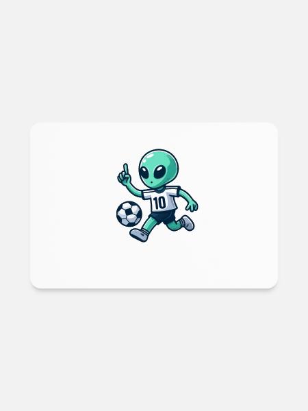 Galactic Striker: Alien on the Pitch - Rectangle Magnet - white - Front