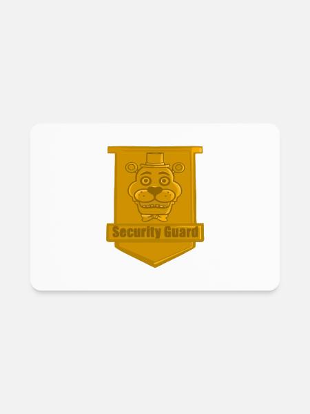 FNAF Security Guard Badge - Rectangle Magnet - white - Front