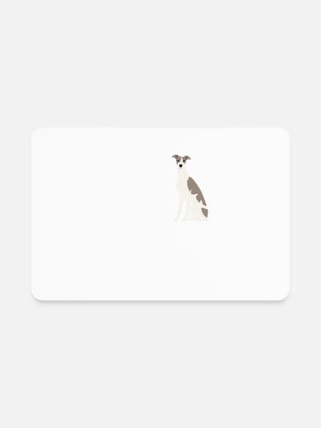 Italian Greyhounds Sleek slender dog lover - Rectangle Magnet - white - Front