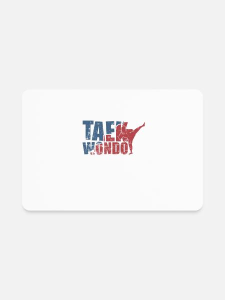 Taekwondo Martial Arts Training fit - Rectangle Magnet - white - Front