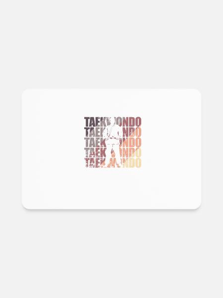 Taekwondo Training Martial Arts - Rectangle Magnet - white - Front