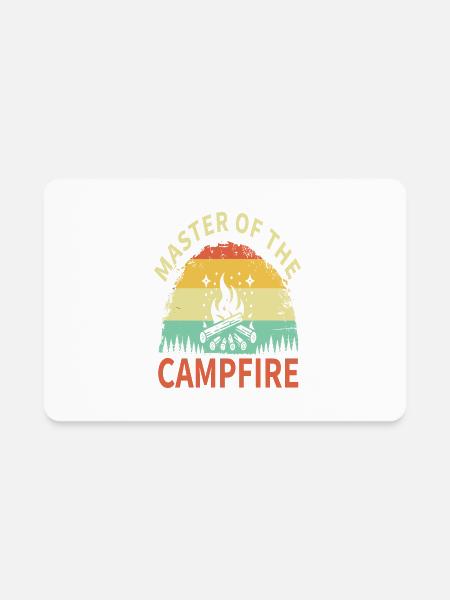 Master of the Campfire - Rectangle Magnet - white - Front