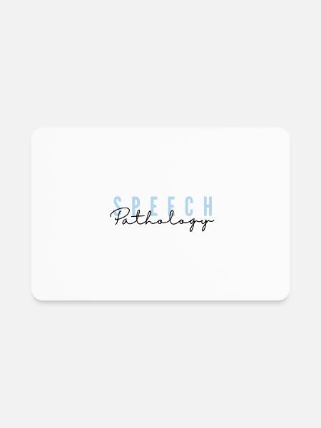 Speech Pathology SLP Speech Therapy - Rectangle Magnet - white - Front