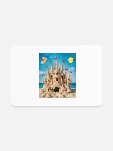 Sandcastle Fantasy - Rectangle Magnet - white - Front