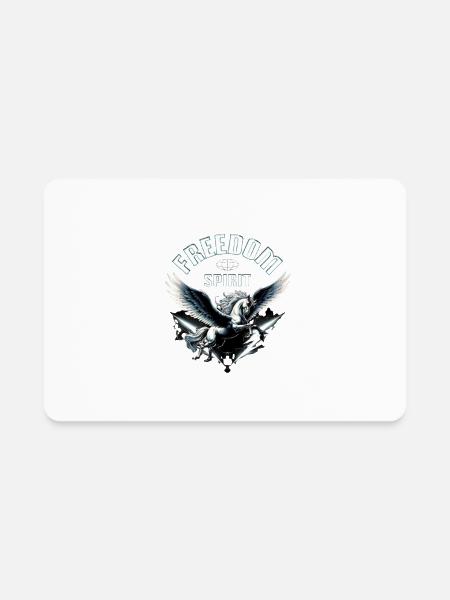 Customizable Pegasus freedom spirit - Rectangle Magnet - white - Front