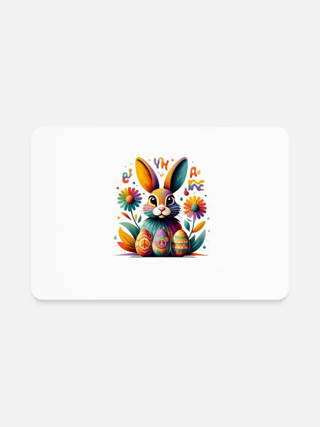 EASTER BUNNY - Rectangle Magnet - white - Front