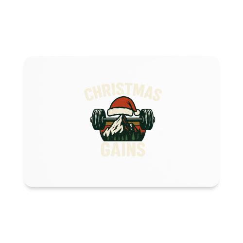 Christmas Gains – Santa Barbell Power - Rectangle Magnet