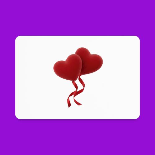 Two hearts together - Rectangle Magnet