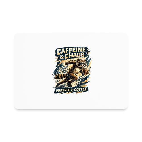Funny Caffeine Chaos Raccoon Coffee Lover Morning - Rectangle Magnet