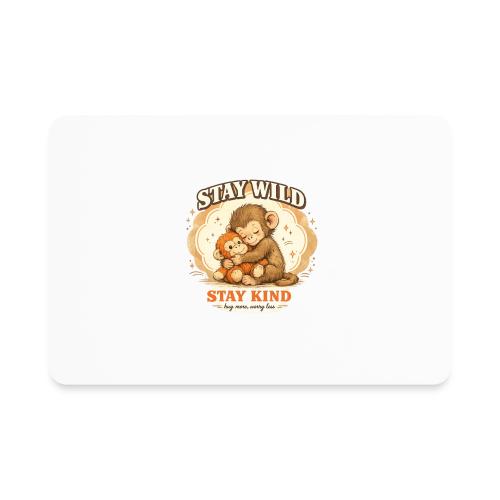 Stay Wild Stay Kind Punch Monkey Hug - Rectangle Magnet