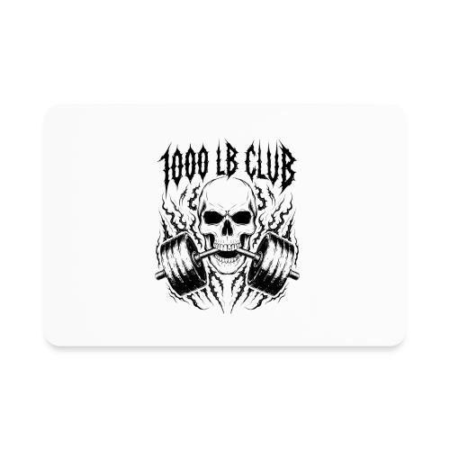 1000 LB Club Skull Barbell Powerlif - Rectangle Magnet