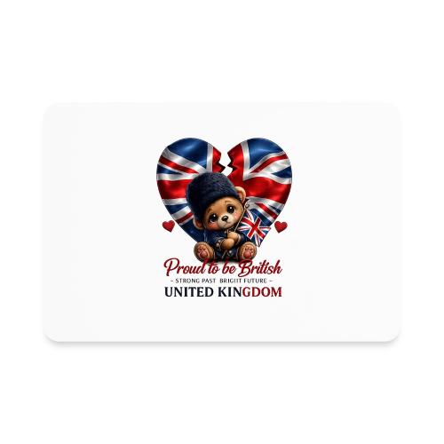 Proud to Be British Teddy Bear UK Patriot Gift - Rectangle Magnet