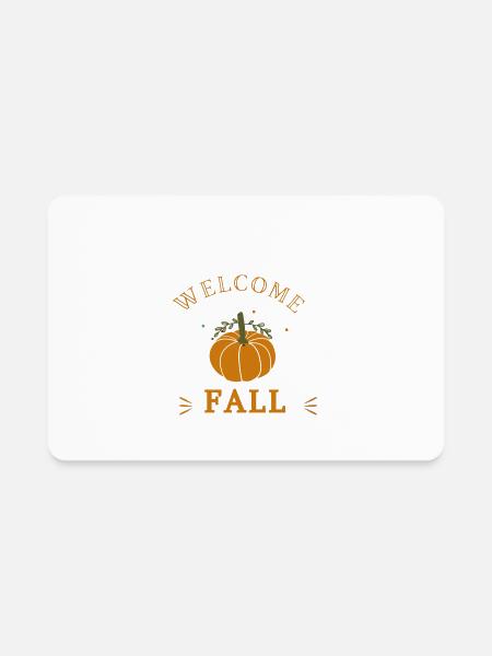 Welcome Fall Pumpkin - Rectangle Magnet - white