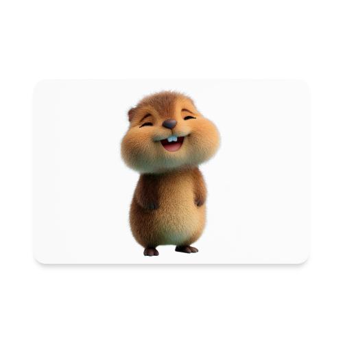 Joyful Cartoon Baby Beaver - Rectangle Magnet