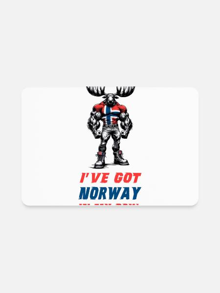I've got norway in my soul - Rectangle Magnet - white - Front
