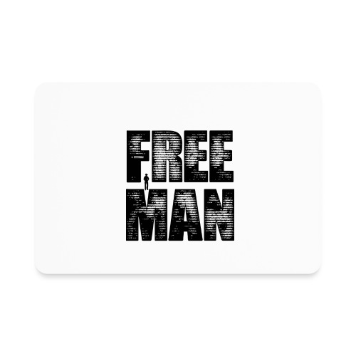FREE MAN - Black Graphic - Rectangle Magnet