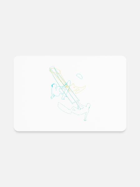 Kitesurf t shirt Kite Surfing Gifts Kite Surf R4D - Rectangle Magnet - white - Front