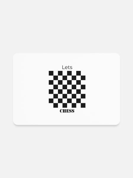 CHESS - Rectangle Magnet - white - Front