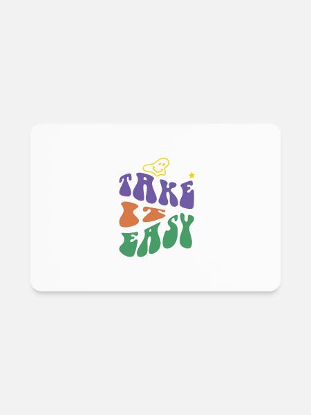 Take It Easy - Rectangle Magnet - white - Front