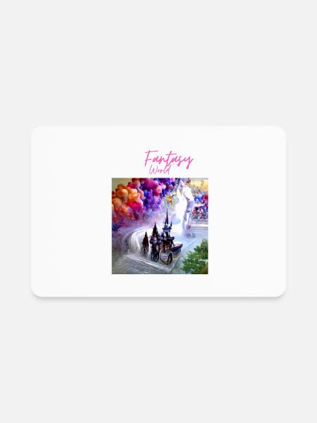 Fantasy World - Rectangle Magnet - white - Front