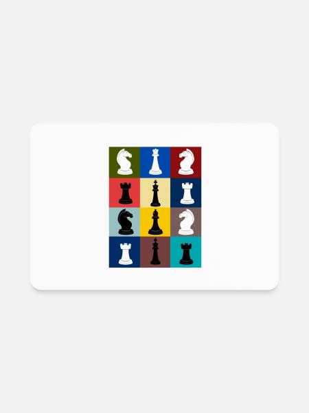 Chess - Rectangle Magnet - white - Front