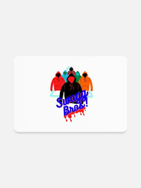 swag bros - Rectangle Magnet - white - Front